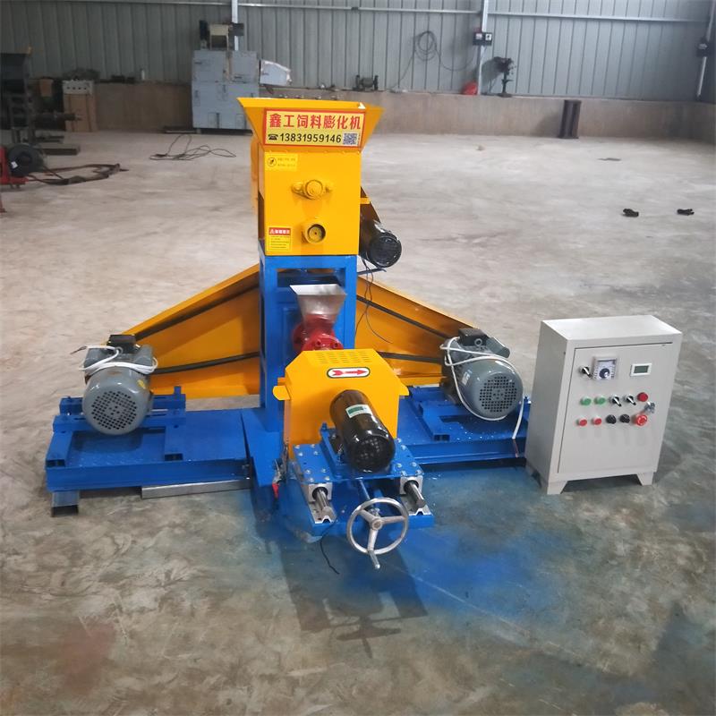 河北饲料膨化机厂家价格 狗粮猫粮制作机器鱼颗粒设备