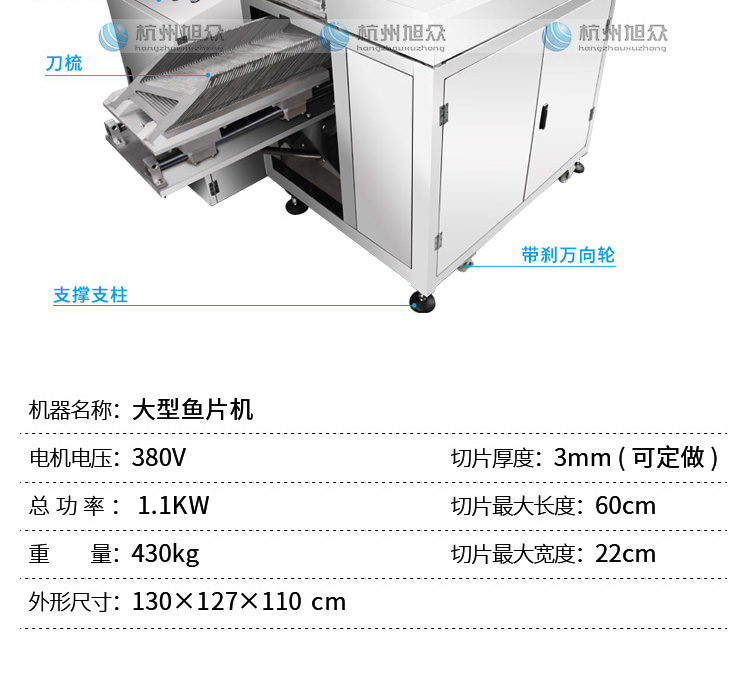 大型切鱼片机（自动进料）产品描述