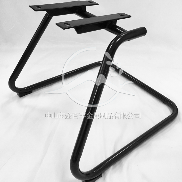 专业生产办公转椅配件 弓形椅架电镀扶手办公椅底座 F-023
