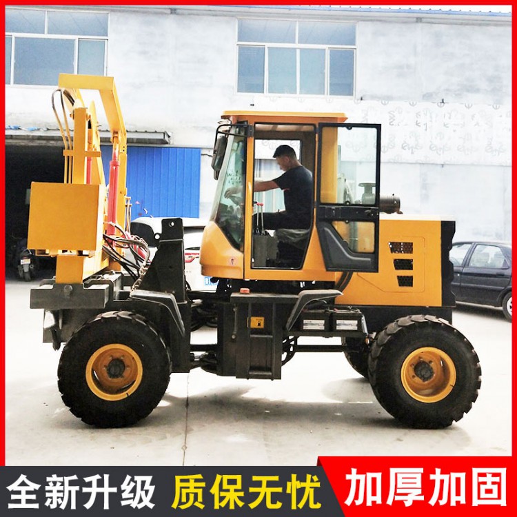 江苏高速公路护栏打桩机 波形护栏拔桩机 公路围栏压桩机