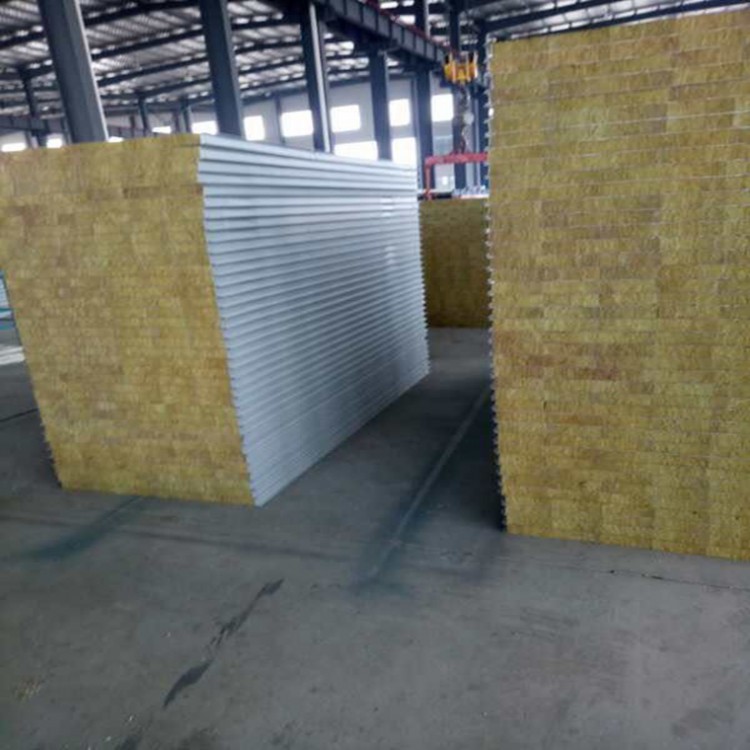 南通翔展直销彩钢夹芯板 岩棉夹芯板 A级防火保温岩棉板