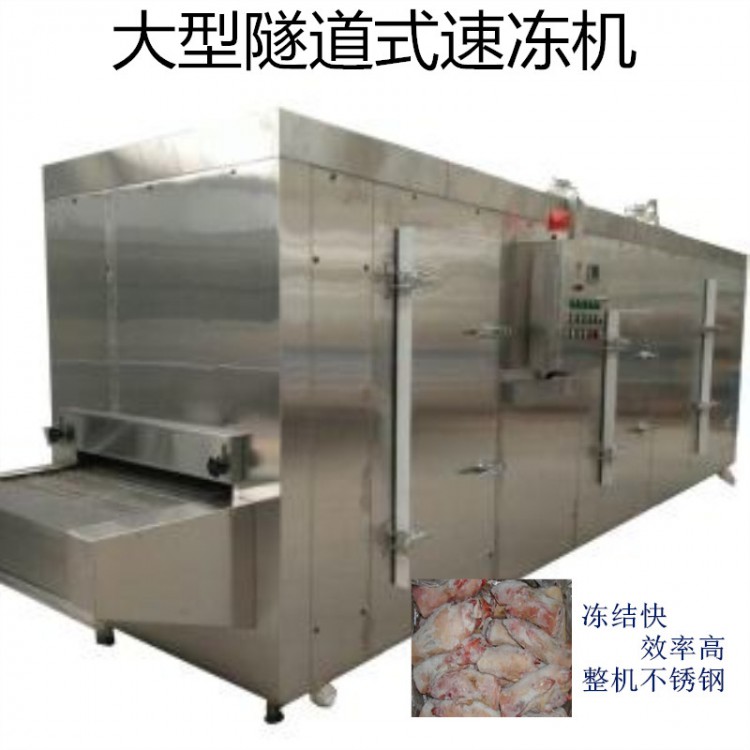 大型连续式隧道式速冻机 海产品隧道式速冻机