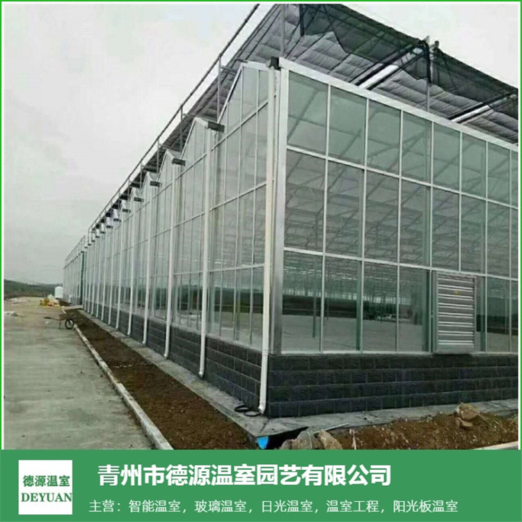 高强度生态双层玻璃温室设备-青州德源