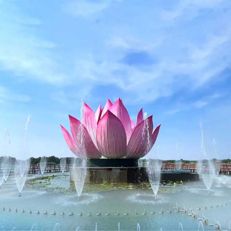 白洋淀盛世莲花金属雕塑