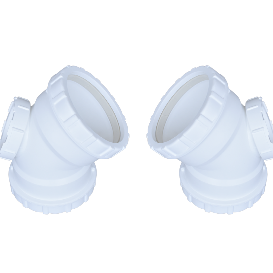 HDPE 45° Socketed Double Elbow