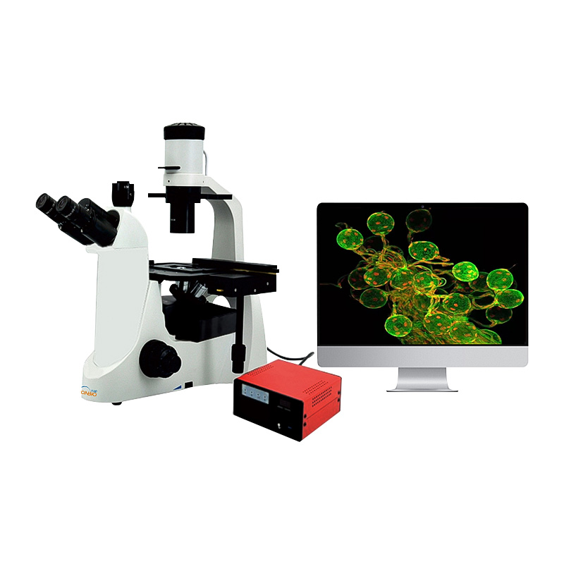 倒置三色荧光显微镜