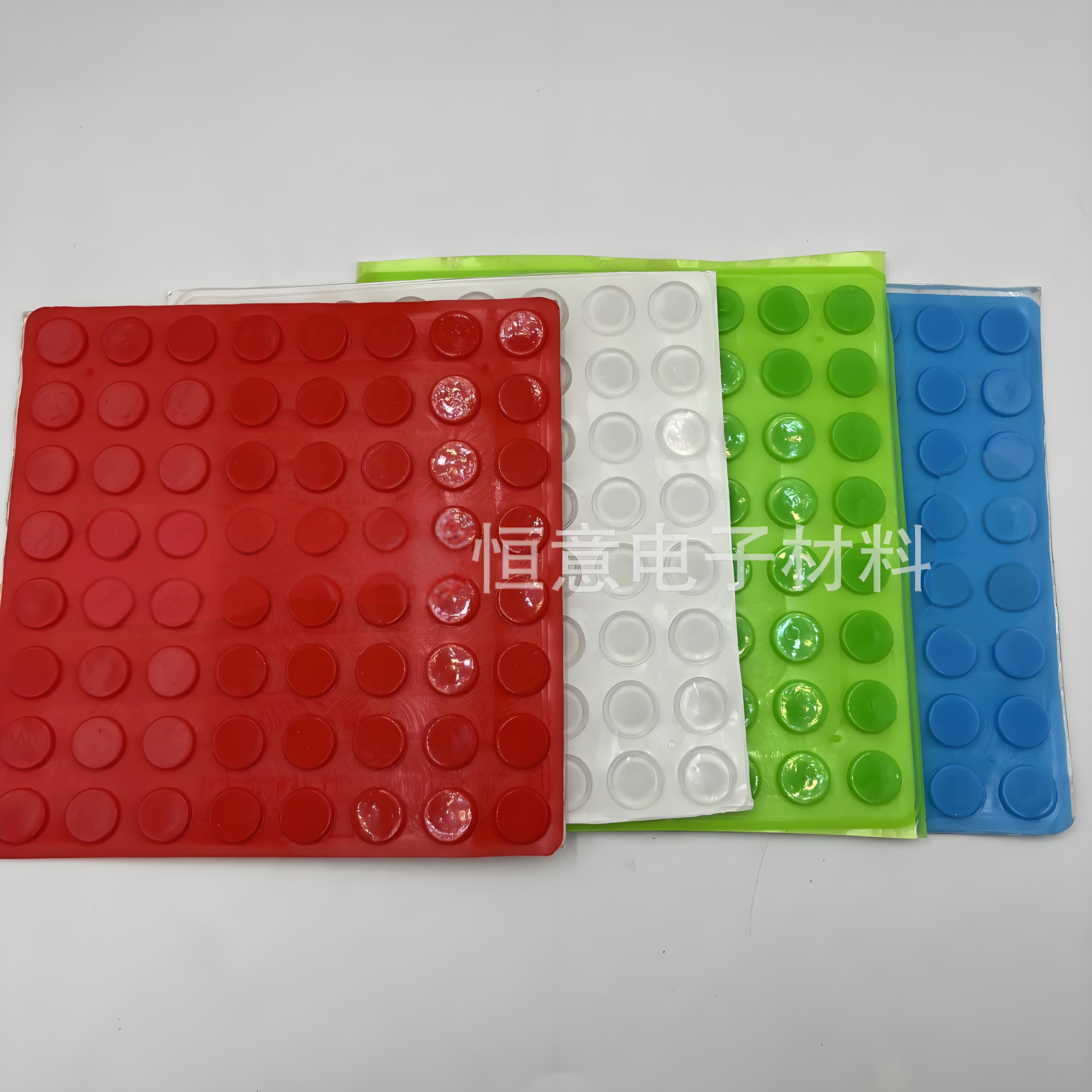 彩色胶粘硅胶垫片手机支架硅胶垫片防撞颗粒家居防滑减震硅胶脚垫