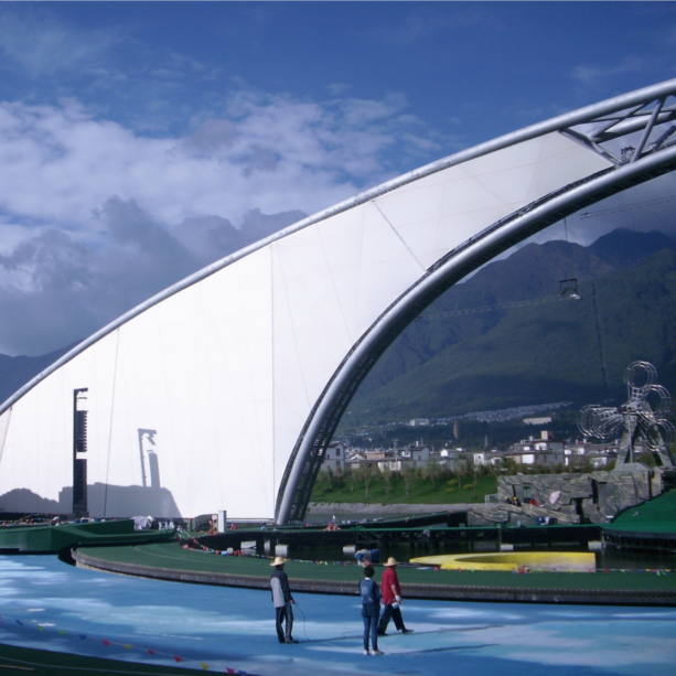 Engineering Cases - Skeleton Membrane - Dali Rainbow Bridge Stage Membrane Structure