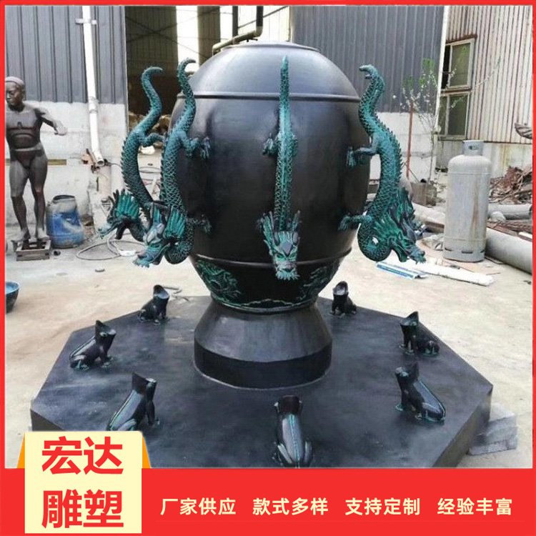 宏达 星象仪铜雕制作 大型户外景观摆件 铸铜浑天仪雕塑
