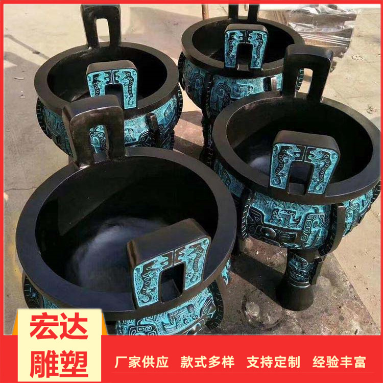 仿古青铜器制作 铜宝鼎铸造
