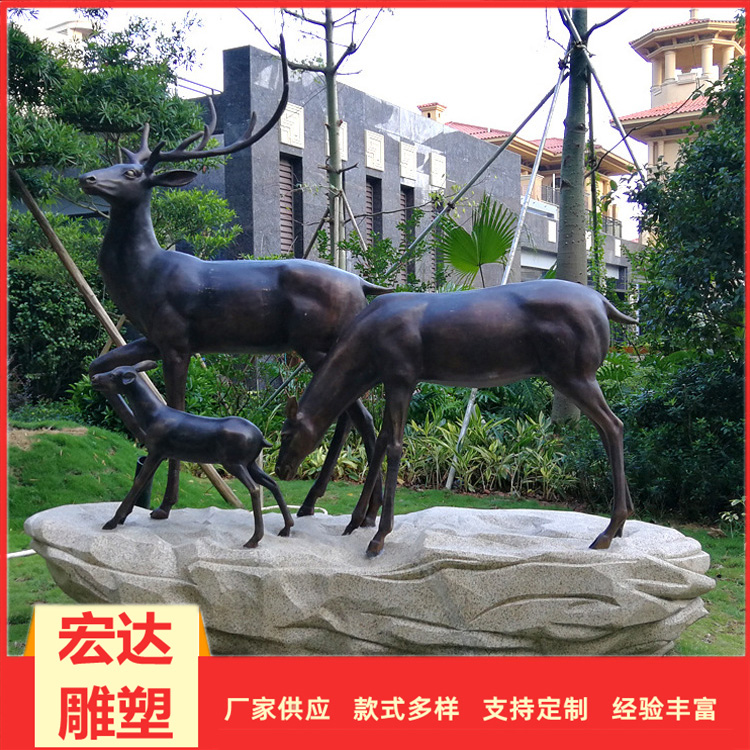 园林景观铜鹿制作