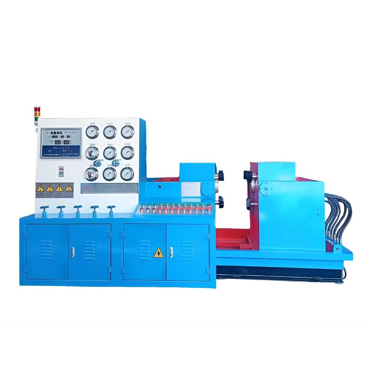 YFT-100 卧式爪压型阀门压力试验机，用于闸截止球阀门水气压力，密封测试