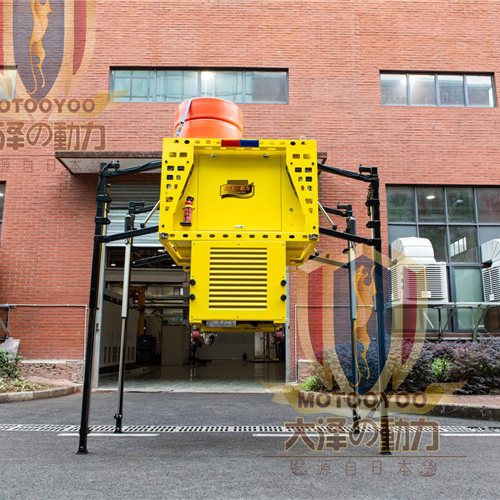 Self-unloading power, lighting, and drainage container