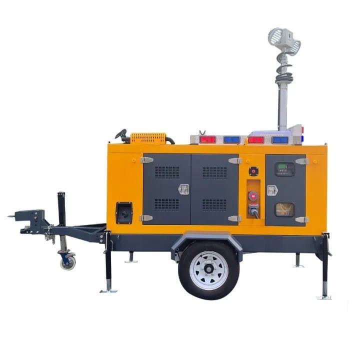 Portable drainage, power, and lighting pump station