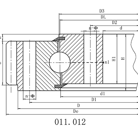 Single-row Four-Point Contact Ball-type Thrust Bearing - External Tooth Type 011/012