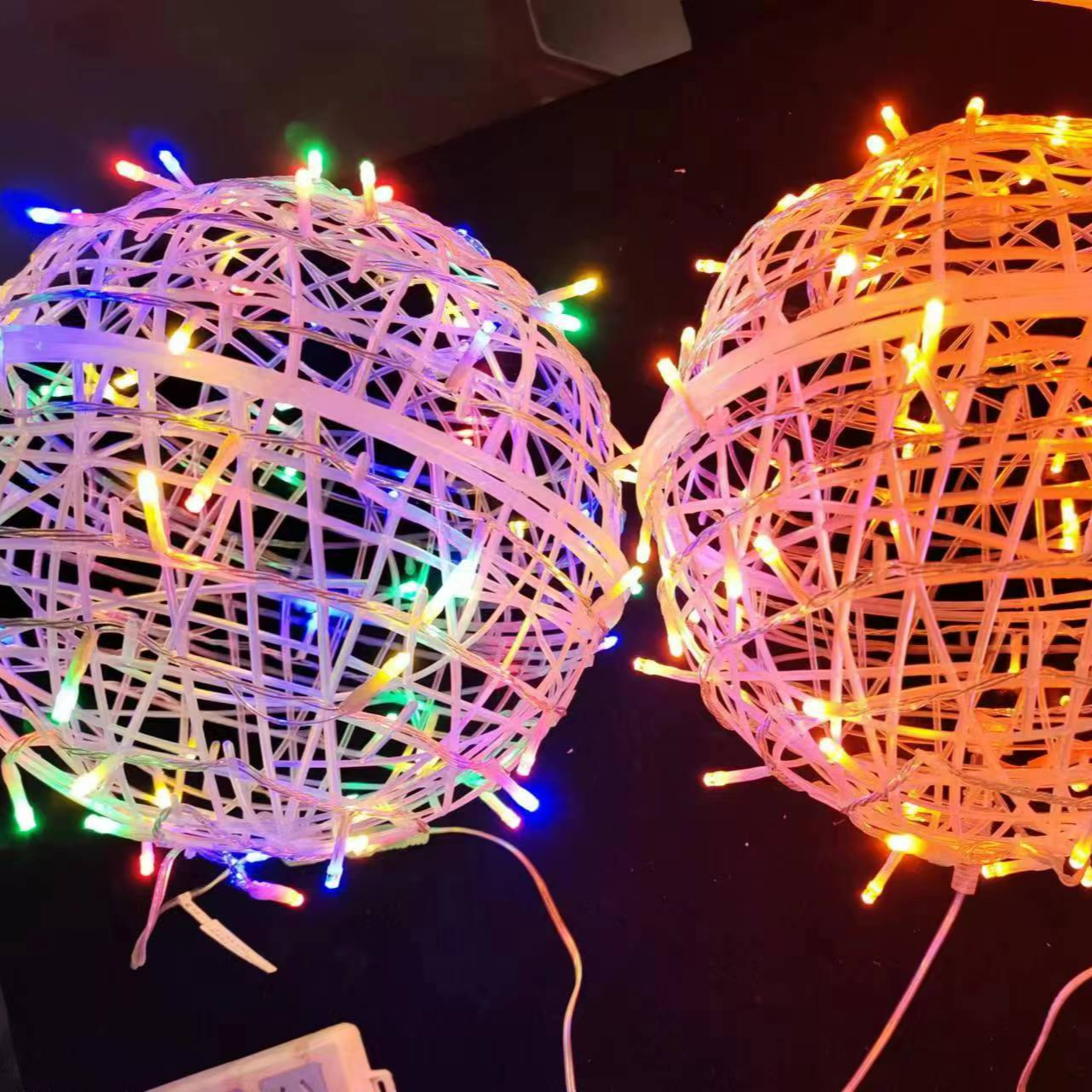 雪花装饰 藤球灯