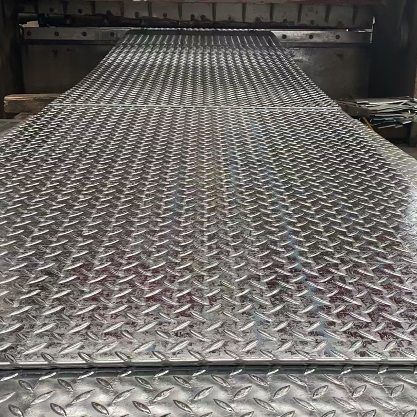 Galvanized patterned steel plate