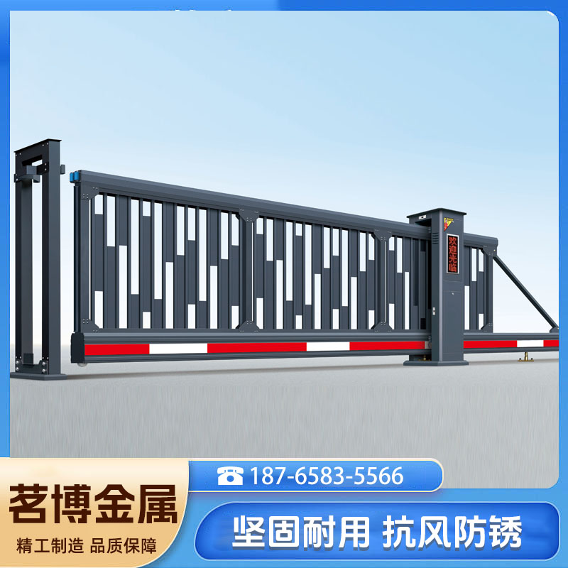重型无轨悬浮门 工地单位电动悬浮平移门 抗风悬浮大门 茗博