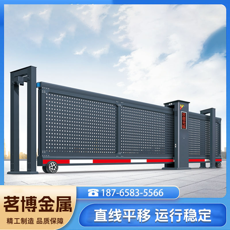 无轨直线门 电动直线平移门 抗风耐用支持定制 茗博