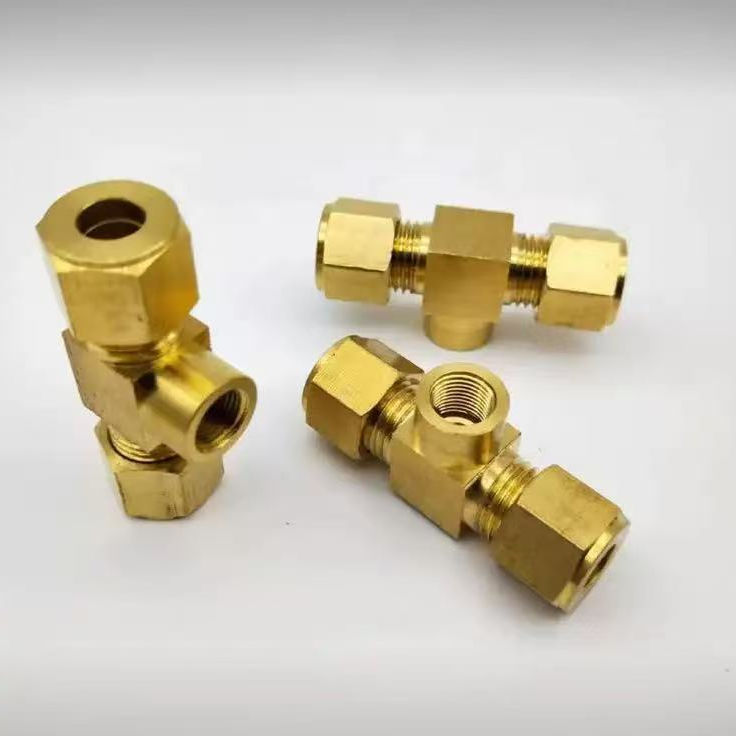 铜卡套接头，铜针阀，黄铜接头，定做铜非标接头