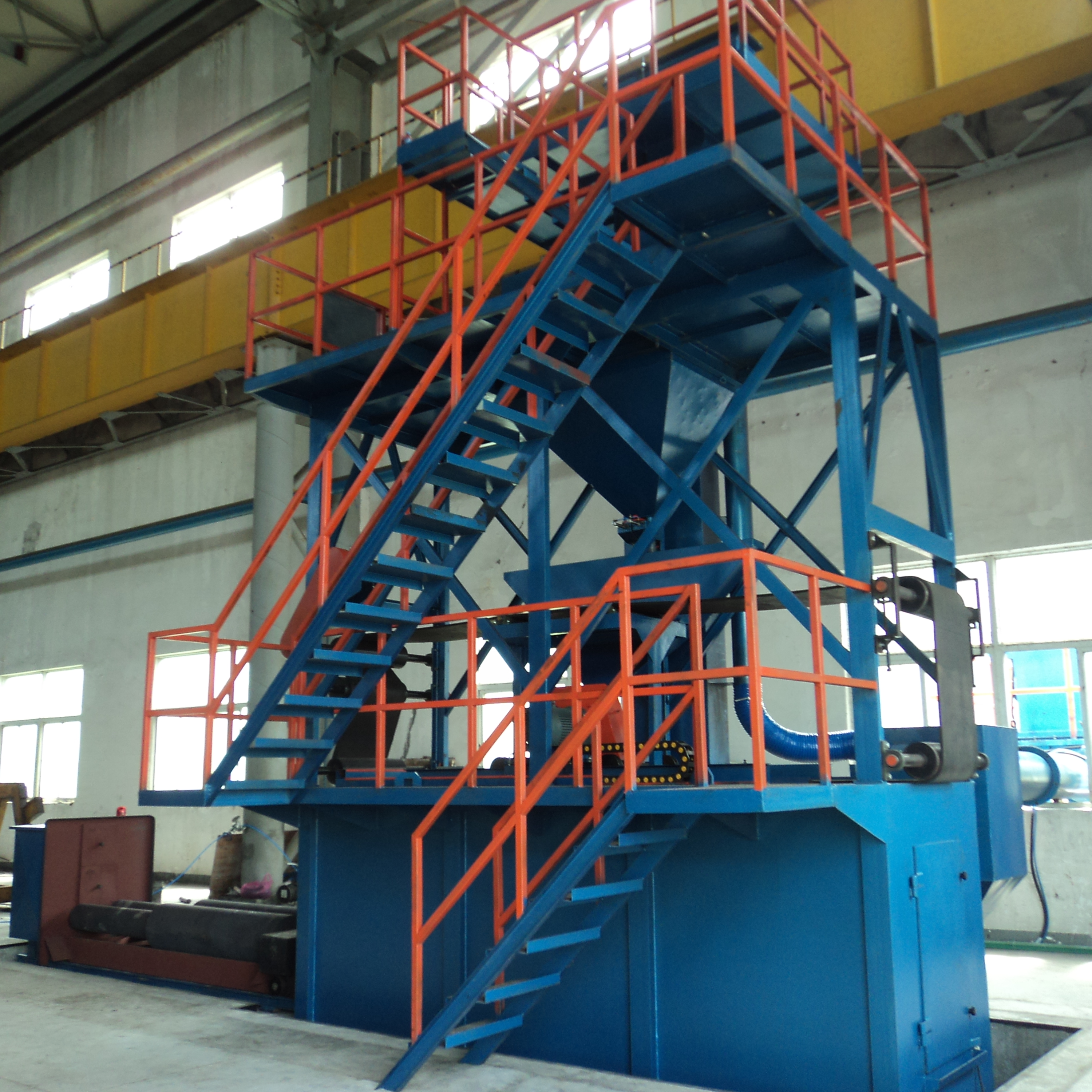 大型轧辊毛化抛丸机