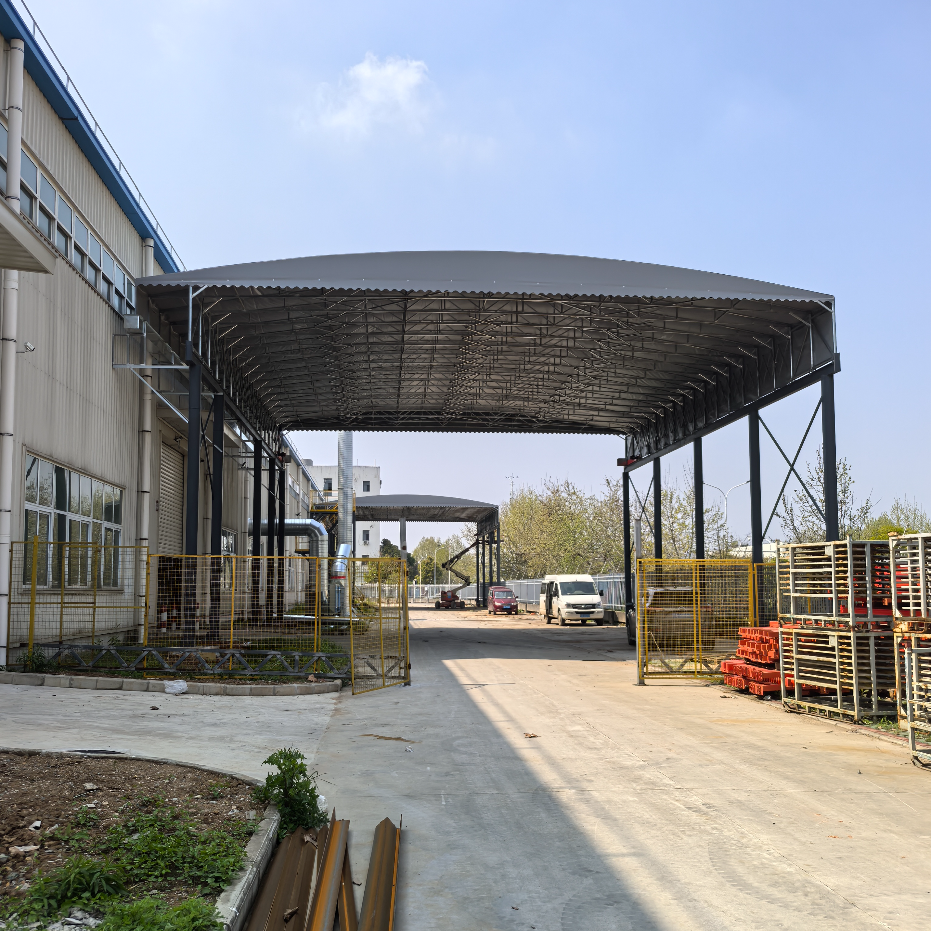 钢立柱电动推拉棚