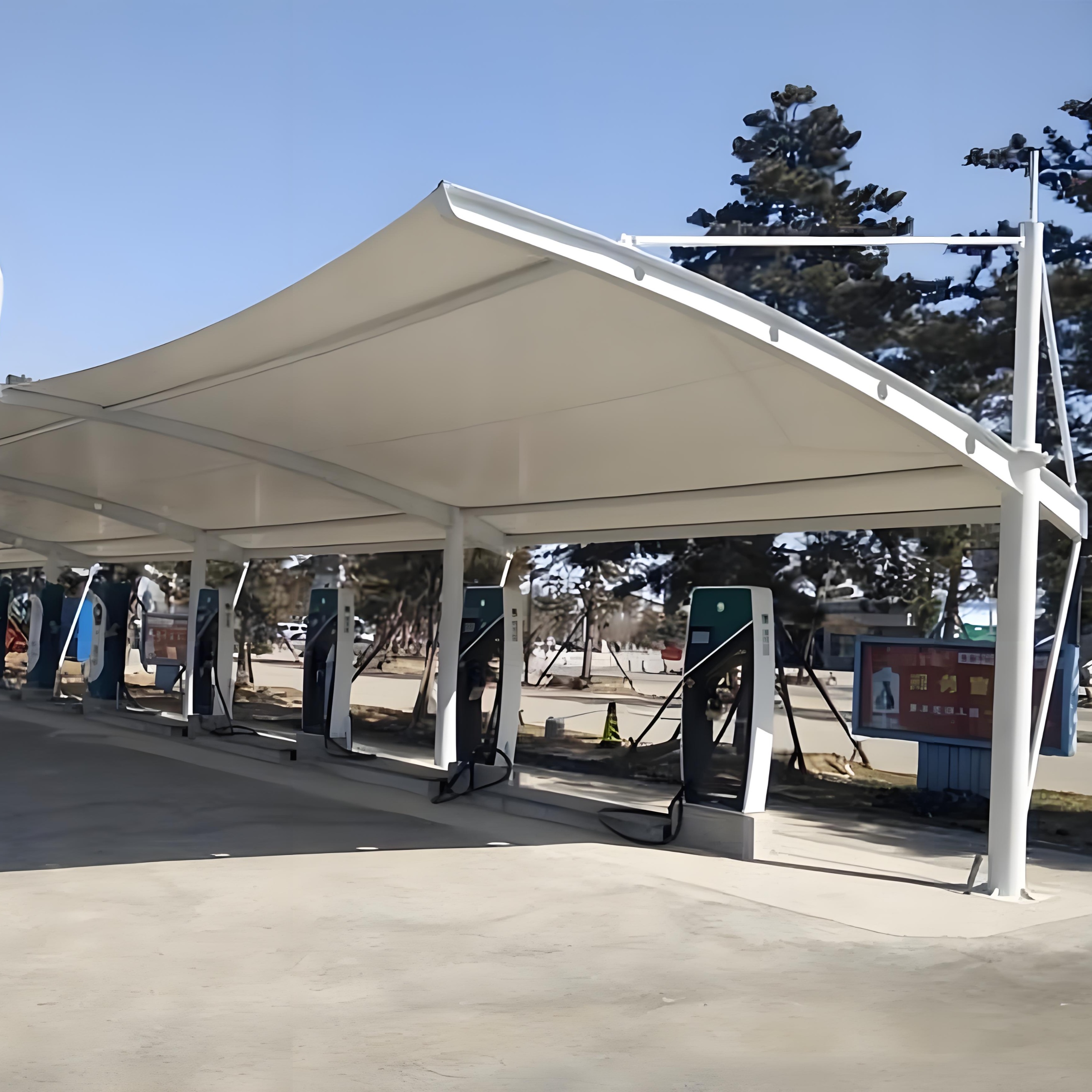 膜结构电动汽车棚