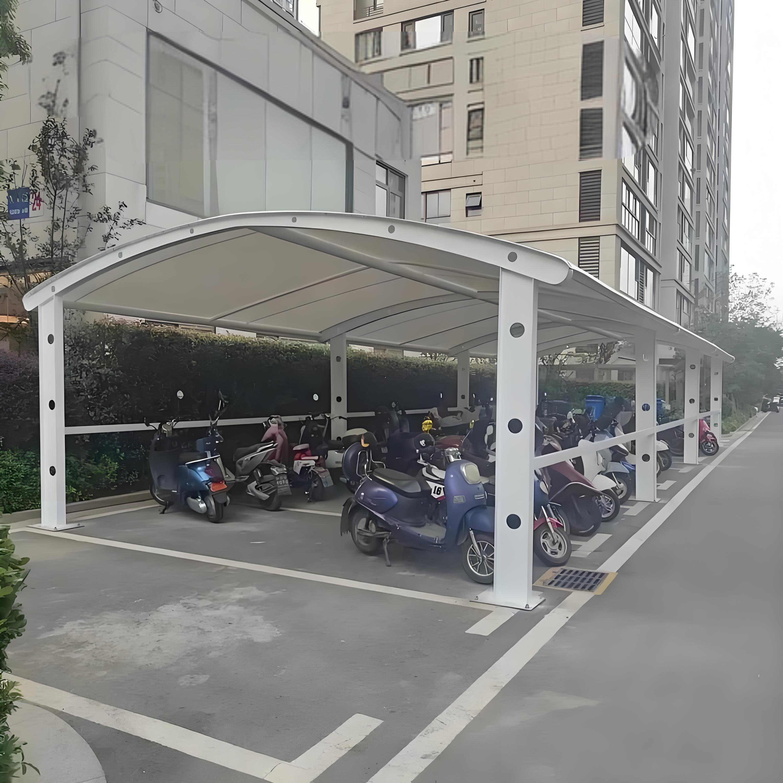 膜结构合抱停车棚