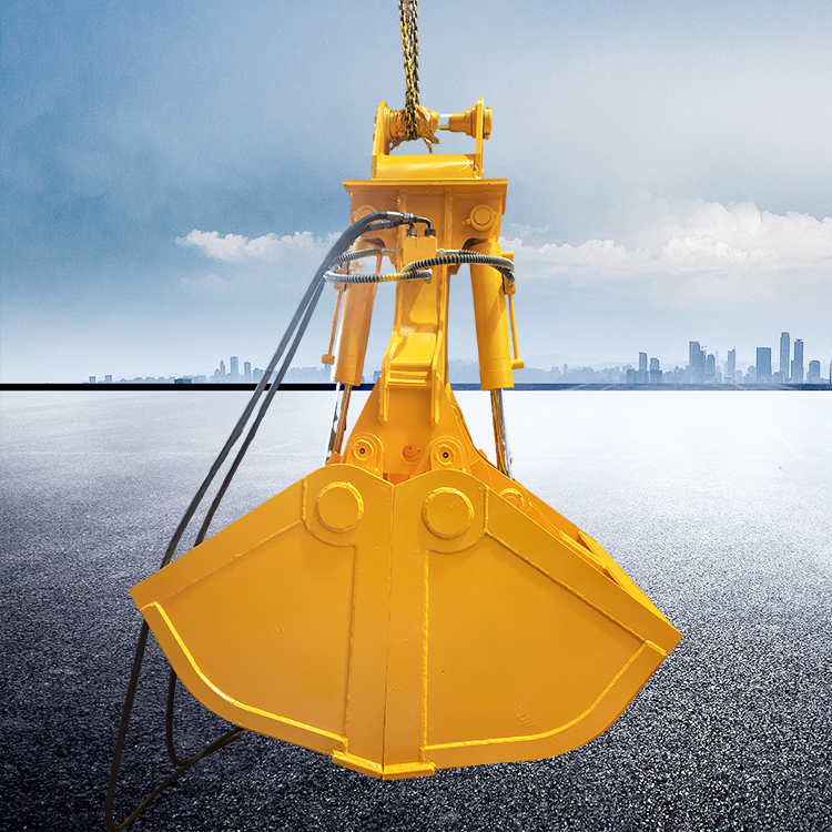 挖掘机贝壳斗 河道清淤贝型斗 双开液压抓斗回转式 扇贝铲斗