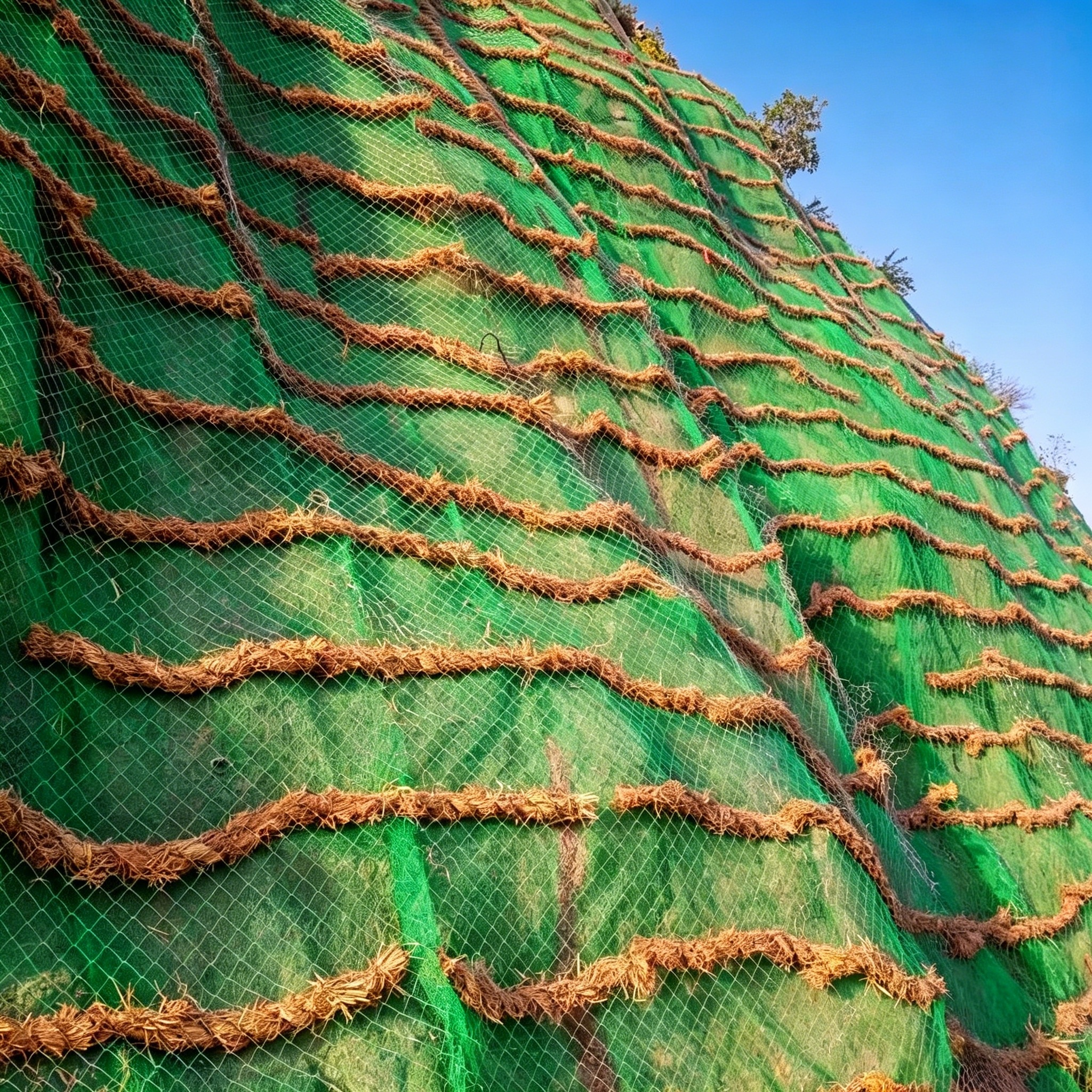 边坡绿化挂网喷播生态棒护坡植草袋 防汛绿化涤纶生态袋