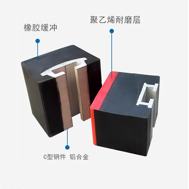 电厂皮带机落料缓冲耐磨条100*75-1220 耐砸抗冲击阻燃 缓冲条