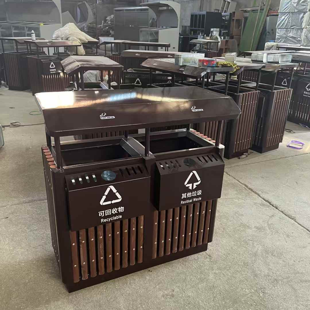 钢制垃圾箱/景区垃圾箱/户外果皮箱