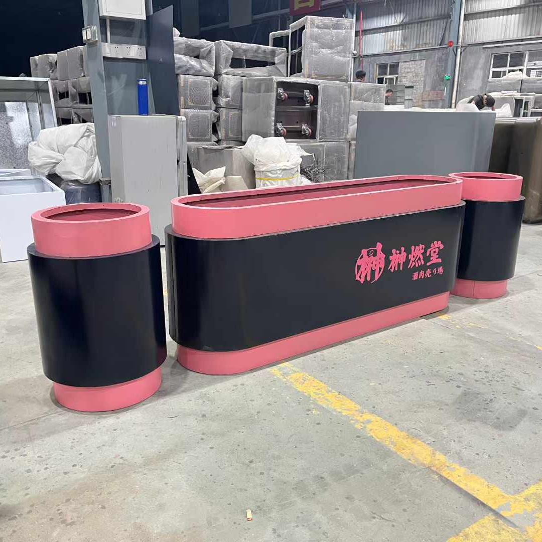 户外铁艺花箱室外异形花钵成品不锈钢种植槽大型移动树池市政花箱