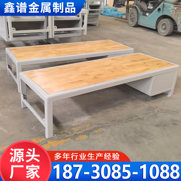 监牢用床 监室通铺圆 角钢制床 圆角钢制 床厂家 铁艺床