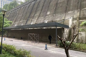 反拉式雨棚